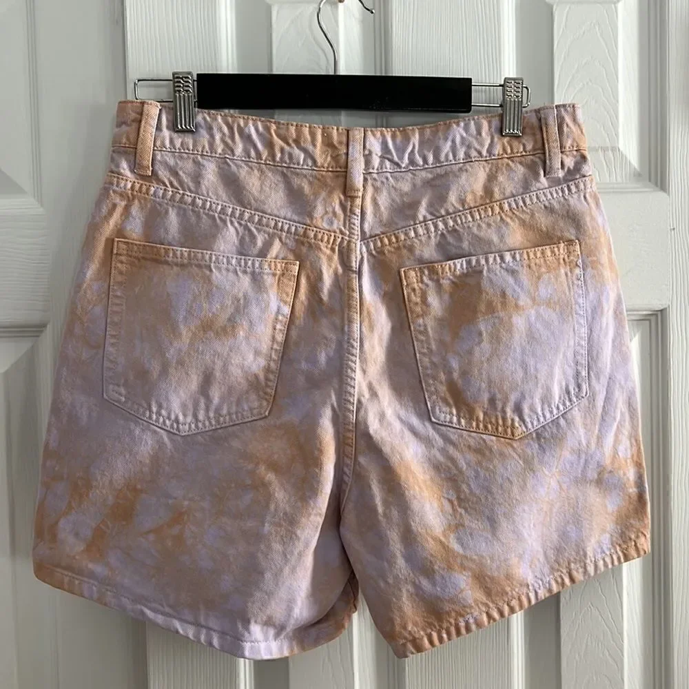 Zara High Waist Shorts Tie Dye Y2K
